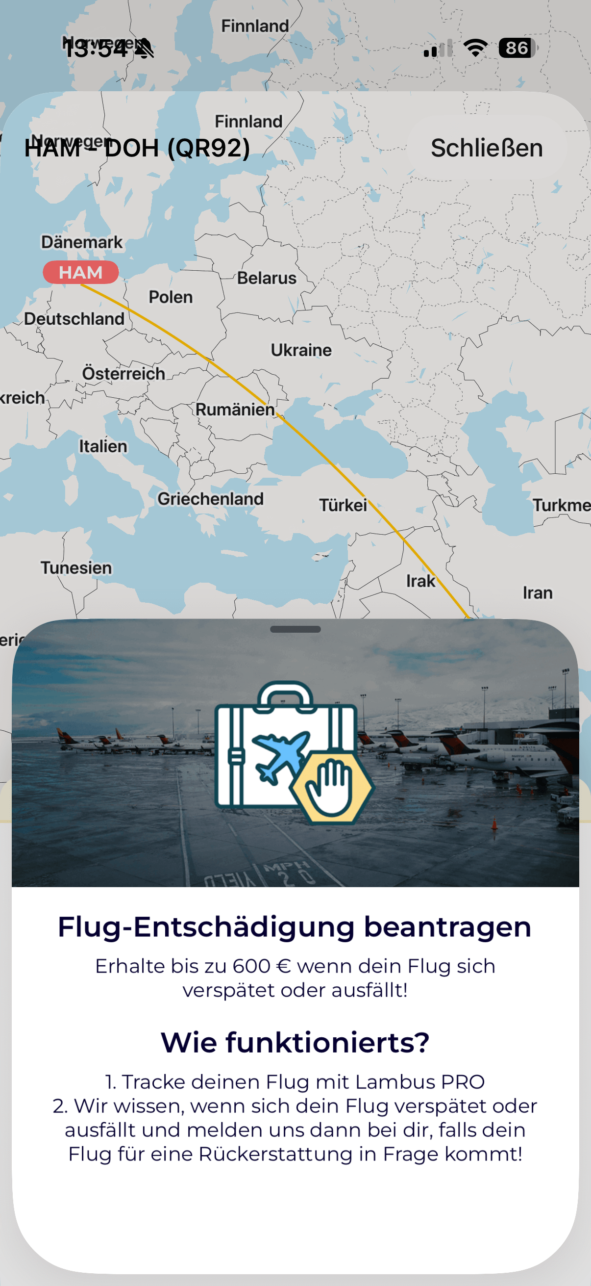 Flug-Entschädigung.