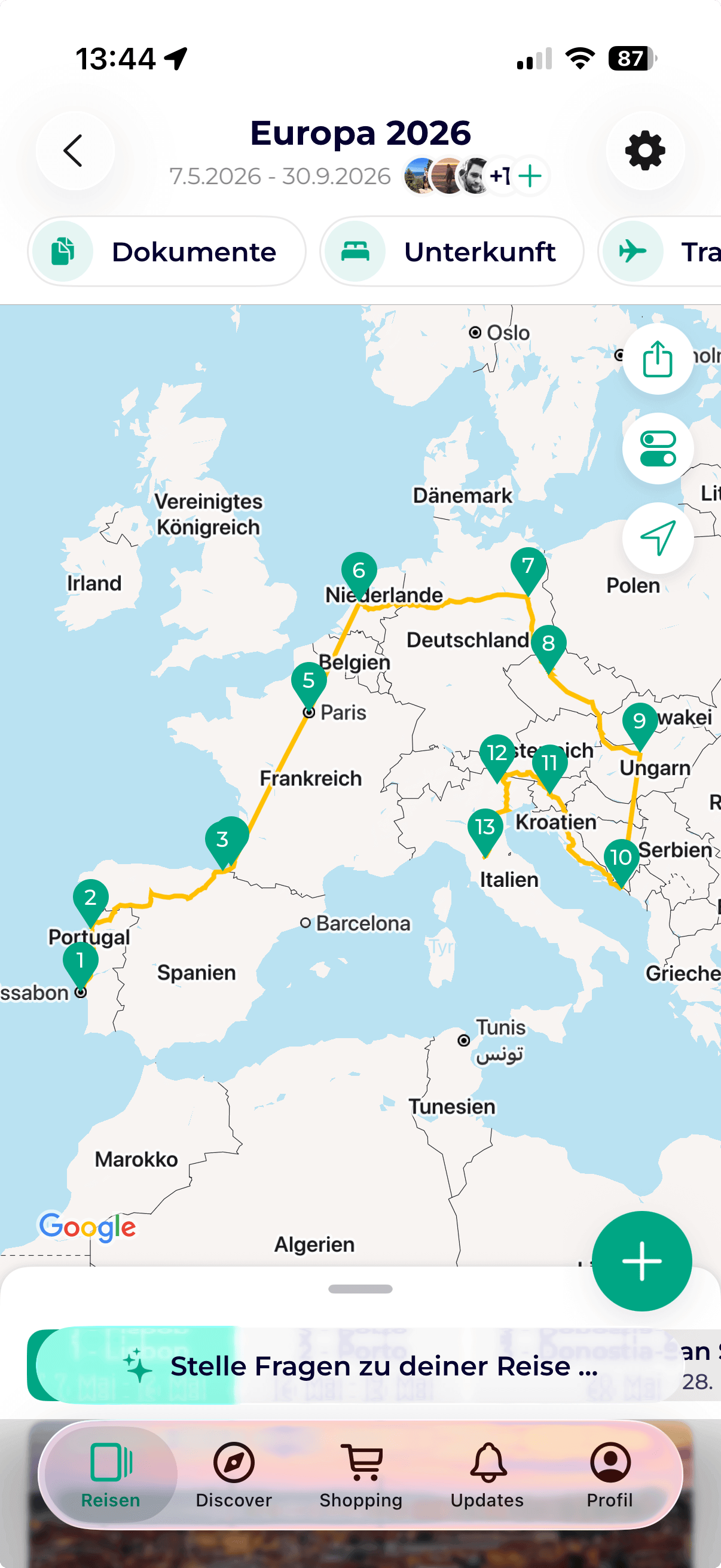 Deine individuelle Reiseroute